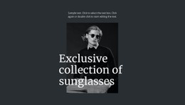 Exclusive Collection Of Sunglasses Css Template Free Download