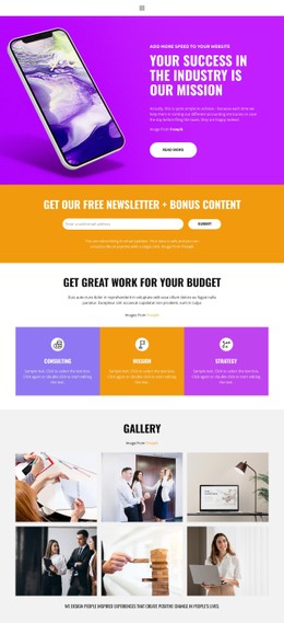 Free Business Single Page Template