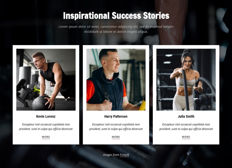 Inspirational success stories CSS Template