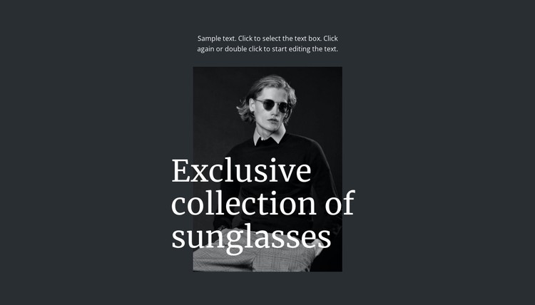 Exclusive collection of sunglasses CSS Template