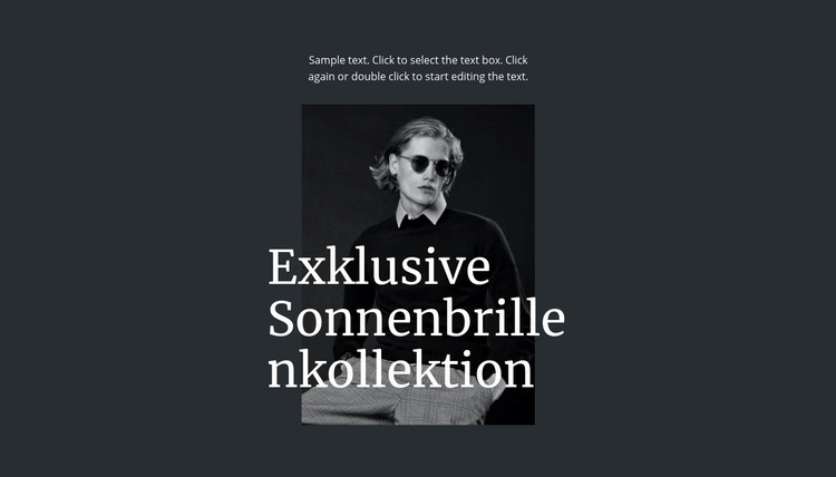 Exklusive Sonnenbrillenkollektion Website design