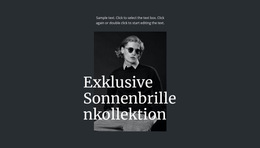 Exklusive Sonnenbrillenkollektion - Kostenlose HTML5-Theme-Vorlagen