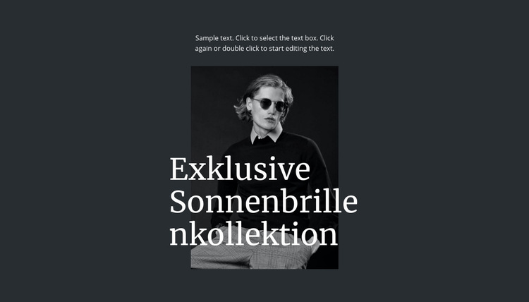 Exklusive Sonnenbrillenkollektion Website-Vorlage