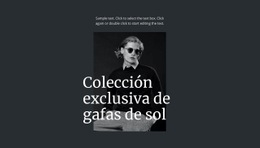 Creador De Sitios Web Multipropósito Para Colección Exclusiva De Gafas De Sol