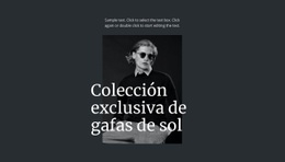 Colección Exclusiva De Gafas De Sol - Maqueta De Sitio Web De Descarga Gratuita