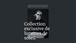 Créateur De Sites Web Polyvalents Pour Collection Exclusive De Lunettes De Soleil