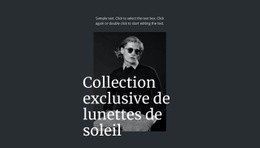 Collection Exclusive De Lunettes De Soleil - HTML Generator Online