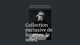 Collection Exclusive De Lunettes De Soleil - Maquette De Site Web À Télécharger Gratuitement