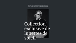 Collection Exclusive De Lunettes De Soleil – Modèle Web Moderne