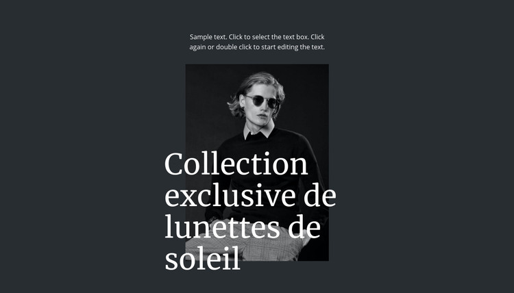Collection exclusive de lunettes de soleil Modèle HTML