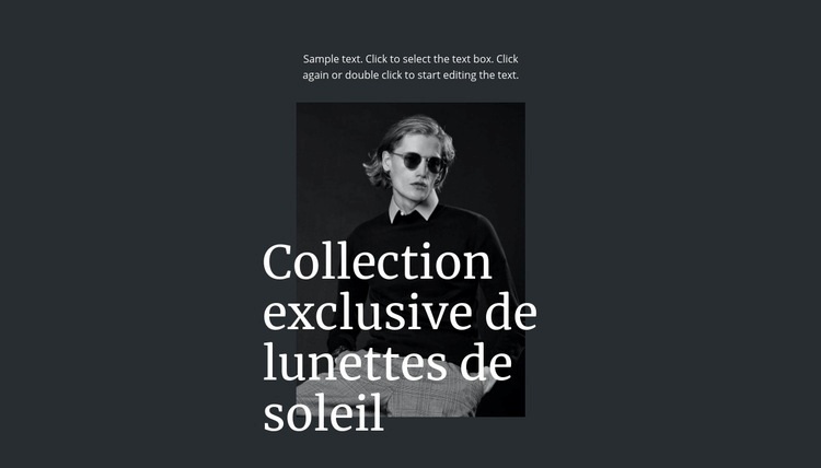 Collection exclusive de lunettes de soleil Modèle HTML5
