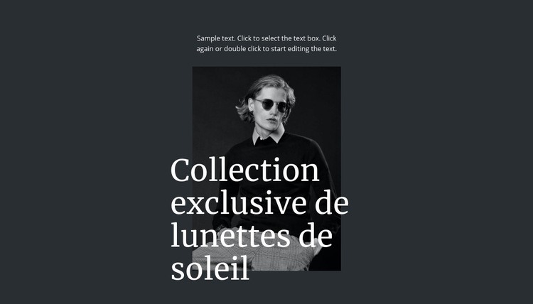 Collection exclusive de lunettes de soleil Modèle d'une page