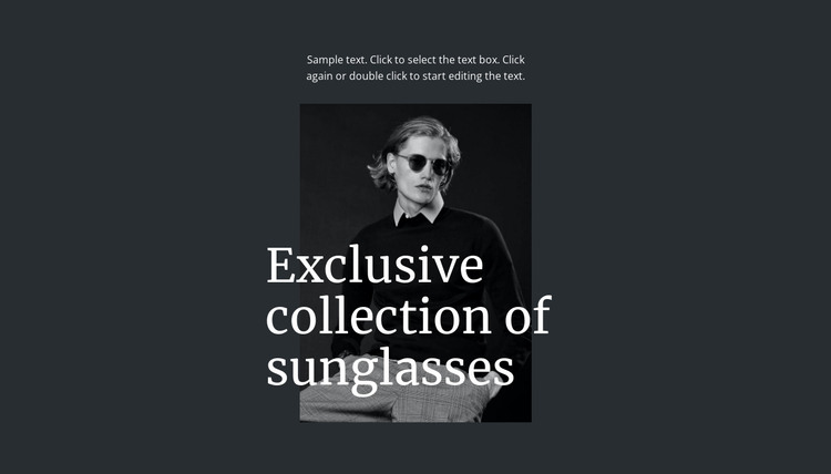 Exclusive collection of sunglasses HTML Template
