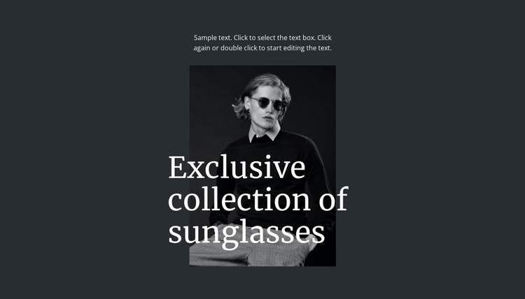 Exclusive collection of sunglasses HTML5 Template