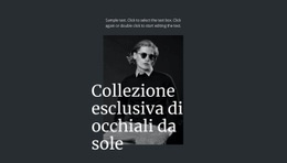 Collezione Esclusiva Di Occhiali Da Sole - HTML Generator Online