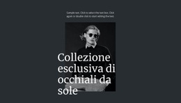 Collezione Esclusiva Di Occhiali Da Sole - Mockup Del Sito Web Scaricabile Gratuitamente