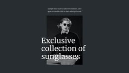 Exclusive Collection Of Sunglasses - Joomla Template 2024