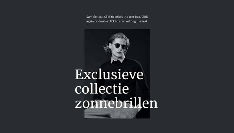 Exclusieve collectie zonnebrillen HTML-sjabloon