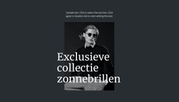 Exclusieve Collectie Zonnebrillen - Responsieve HTML5-Sjabloon