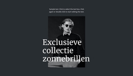 Exclusieve Collectie Zonnebrillen - WordPress-Thema