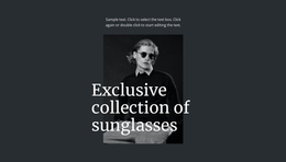 Exclusive Collection Of Sunglasses - Ready To Use One Page Template