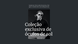 Coleção Exclusiva De Óculos De Sol - Modelo Web Moderno