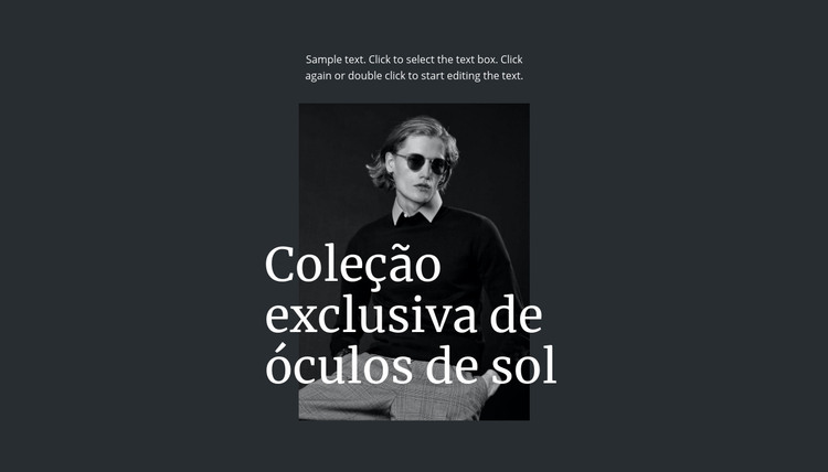 Coleção exclusiva de óculos de sol Modelo HTML