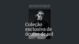 Coleção Exclusiva De Óculos De Sol - Tema WordPress