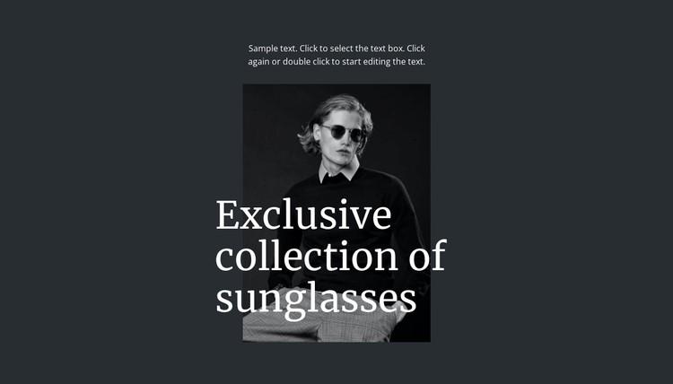 Exclusive collection of sunglasses Static Site Generator