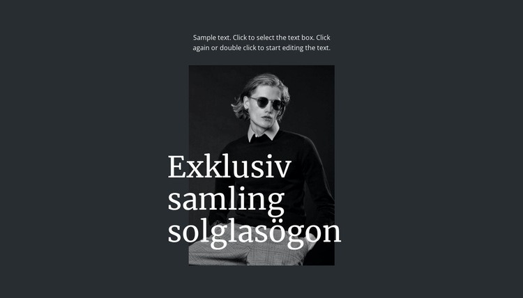 Exklusiv samling solglasögon HTML-mall