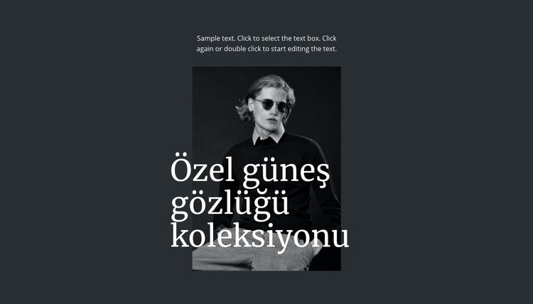 Özel güneş gözlüğü koleksiyonu CSS Şablonu