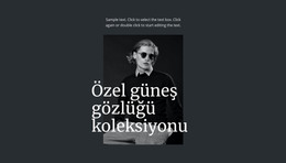 Özel Güneş Gözlüğü Koleksiyonu - Modern Web Şablonu