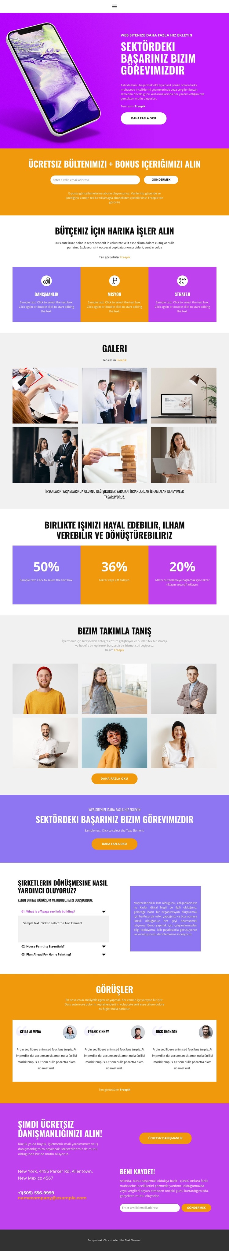 Ücretsiz İş HTML Şablonu