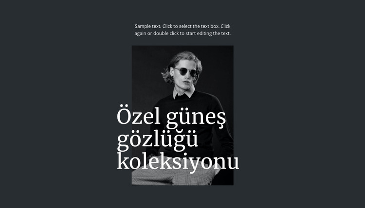 Özel güneş gözlüğü koleksiyonu Joomla Şablonu