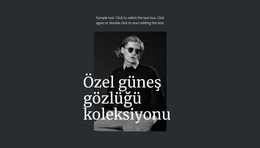 Özel Güneş Gözlüğü Koleksiyonu Css Şablonu Ücretsiz Indir