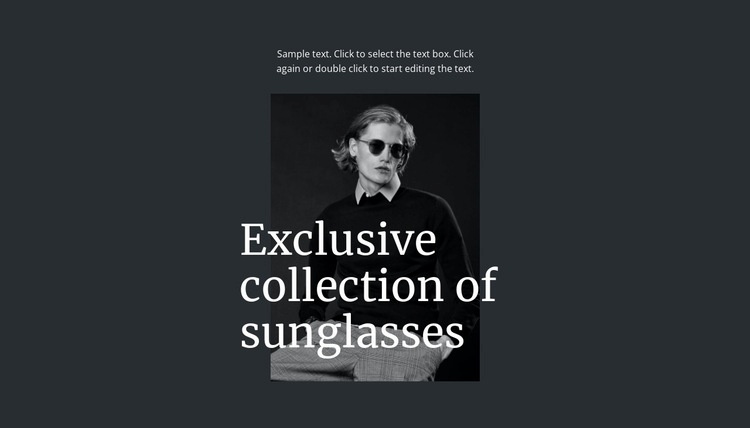 Exclusive collection of sunglasses Webflow Template Alternative