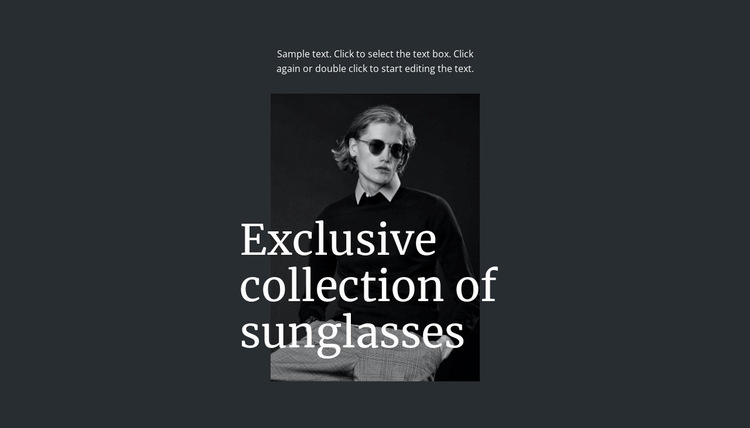 Exclusive collection of sunglasses Website Builder Templates