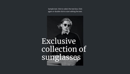 Exclusive Collection Of Sunglasses - WordPress Theme