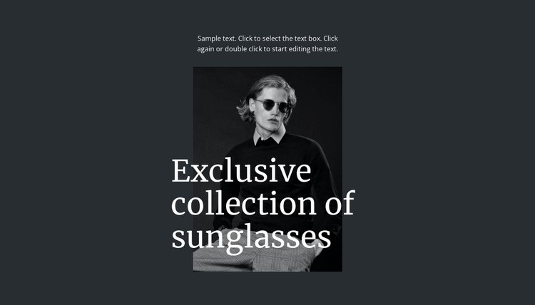 Exclusive collection of sunglasses Wysiwyg Editor Html 