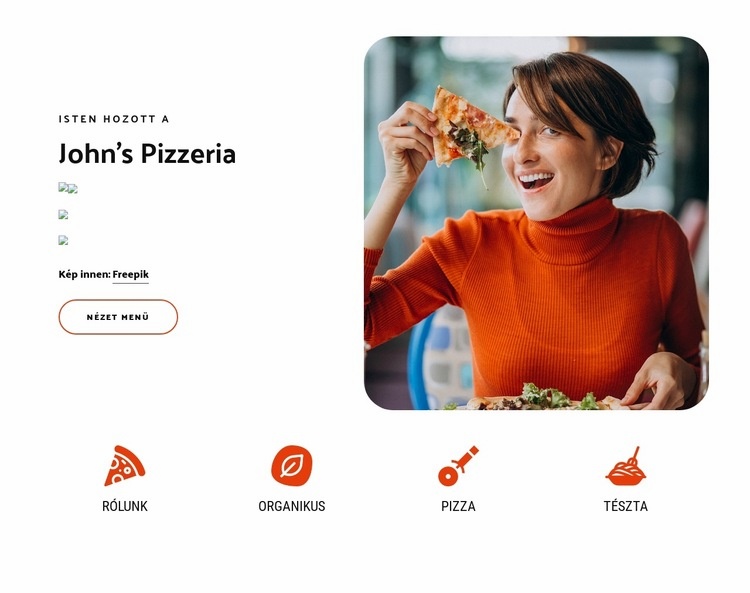 Rendeljen pizzát, tésztát, szendvicset HTML Sablon