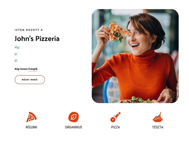 Rendeljen pizzát, tésztát, szendvicset Weboldal tervezés