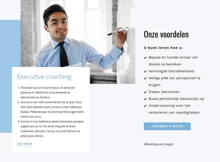 Coachen Website Builder-sjablonen