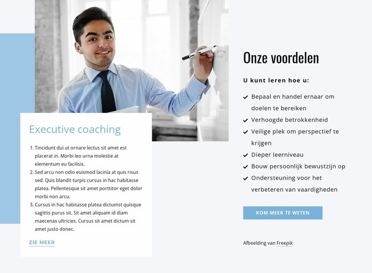 Coachen Website ontwerp