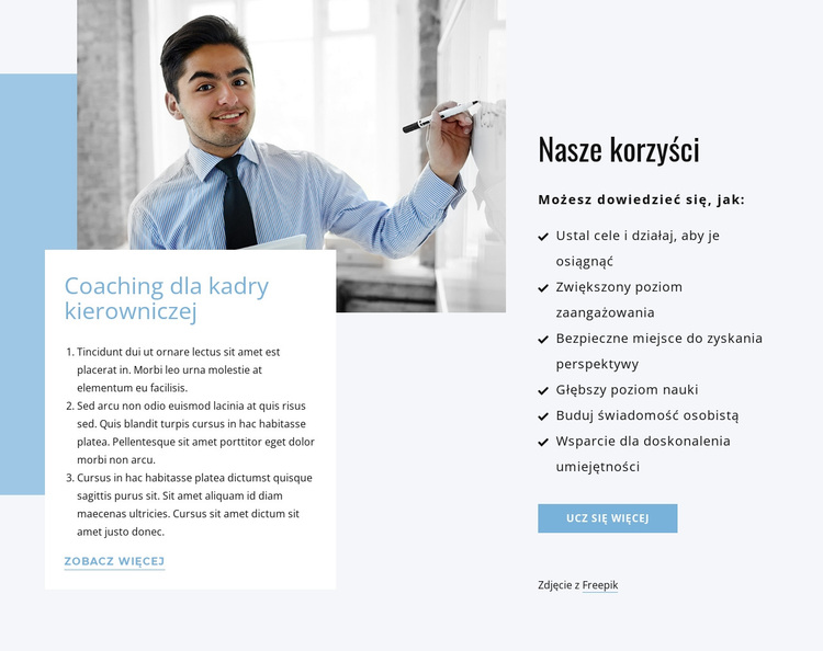 Przeprowadź coaching Motyw WordPress