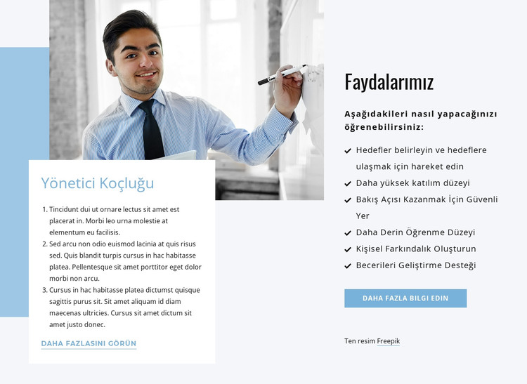 Koçluk yapmak HTML Şablonu