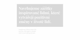 Nadpis S Pozadím A Textem – Snadný Design Webových Stránek