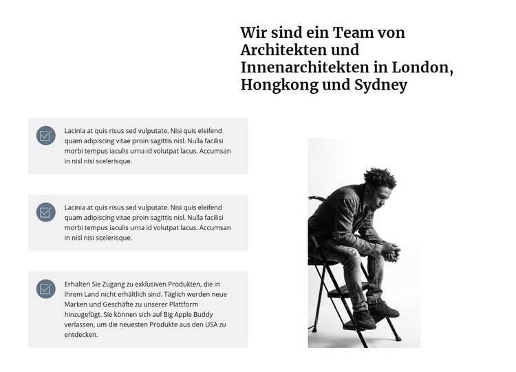 Ein Team von Architekten HTML-Vorlage