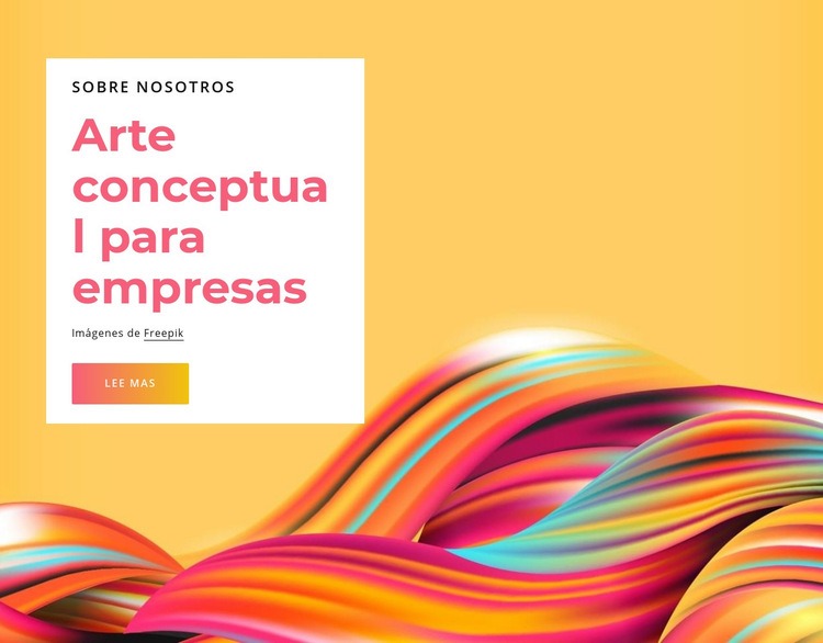 Arte conceptual para empresas Página de destino