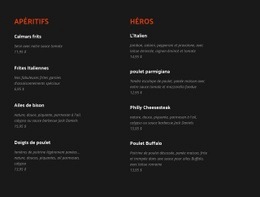 Modèle HTML5 Polyvalent Pour Découvrez Les Éléments De Menu Classiques Et Nouveaux