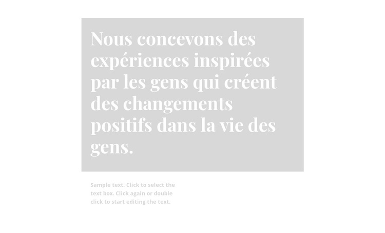 Titre avec arrière-plan et texte Thème WordPress